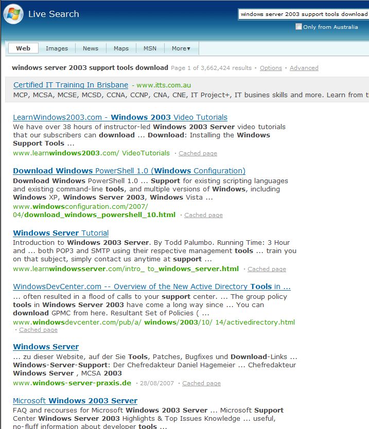 Google search versus live search practical365