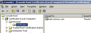 Migrate SSL Certificates from Exchange Server 2003 to Exchange Server 2007