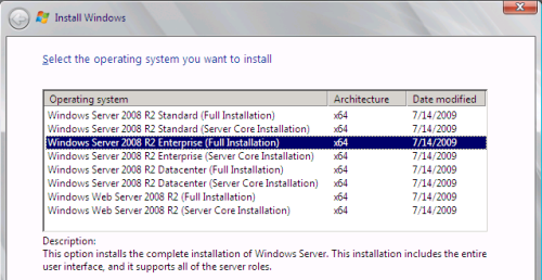 windows server install