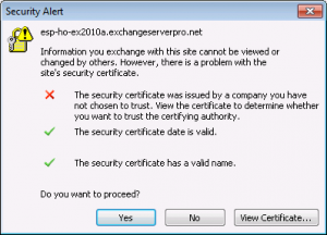 Autodiscover and SSL Warnings during Exchange 2010 Migration