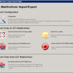 gfi mailarchiver import export