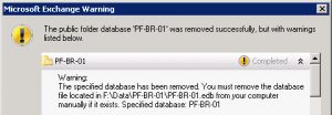 How to Remove the Default Public Folder Database for an Exchange Mailbox Database