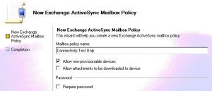 Test-ActiveSyncConnectivity Failure Due to Exchange ActiveSync Policies