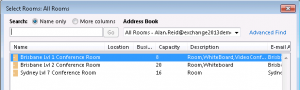 Show the Features of Room and Equipment Mailboxes using the Resource Schema