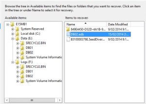 Restore an Exchange Server 2013 Database to a Recovery Database