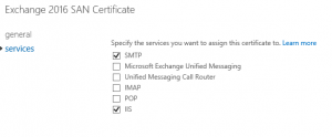Assign an SSL Certificate to Exchange Server 2016 Services