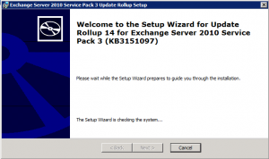 Exchange Server 2010 Service Pack 3 Update Rollup 14