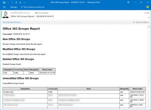 Get-O365GroupReport.ps1 – PowerShell Script to Generate Reports for New, Changed, and Deleted Groups in Office 365