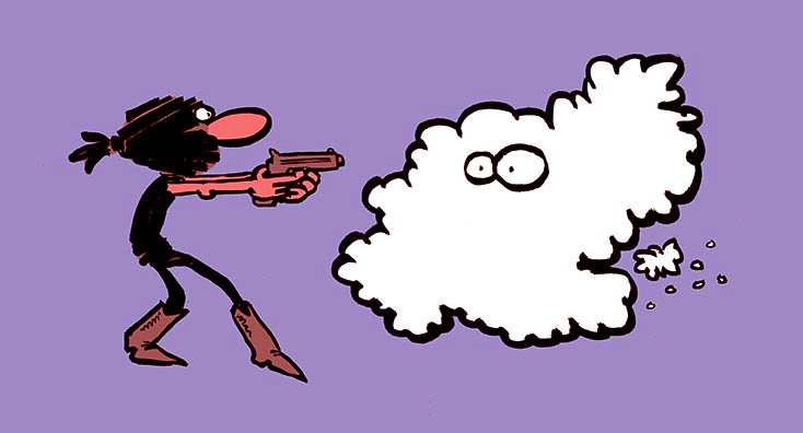 Image of someone hijacking a cloud LOW