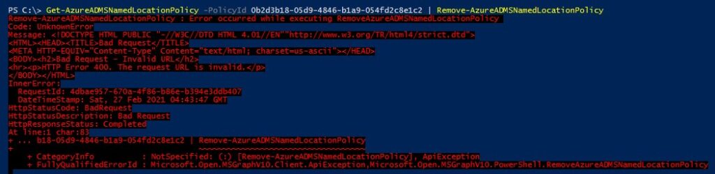 Using PowerShell to Manage Conditional Access (CA) Policies