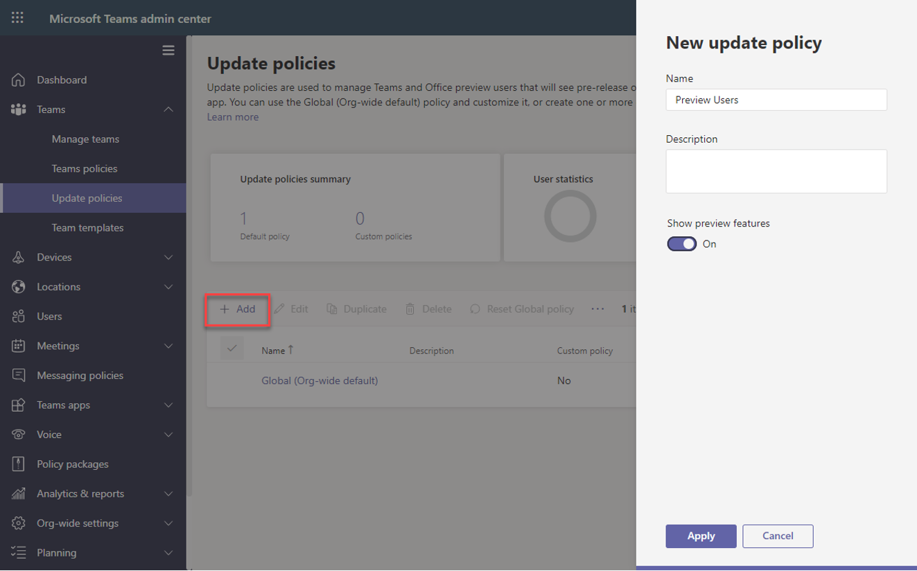 Switch between Office update channels and enable Teams Preview features ...