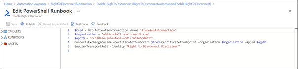 “Right to Disconnect” – Implementing a Timed Disclaimer in Exchange Online with Azure Automation