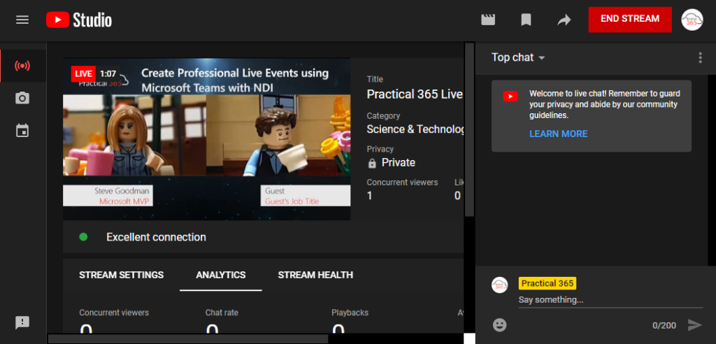 Microsoft Teams Live Streaming