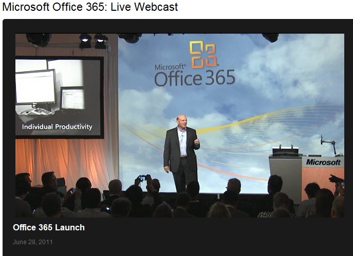 Steve Ballmer launches Office 365