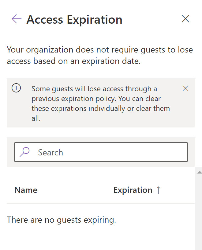 Where you manage guest expiration for a site