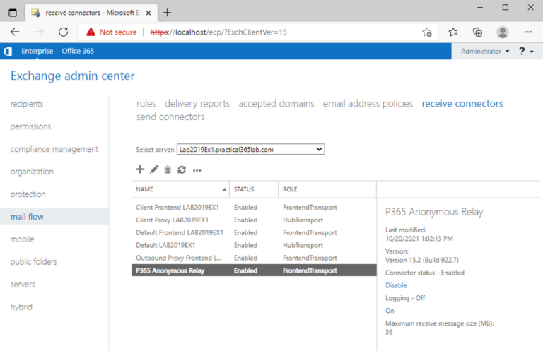 How to Configure Exchange Server 2019 for SMTP Anonymous Relay ...