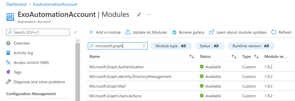 Using the Microsoft Graph SDK for PowerShell with Azure Automation ...