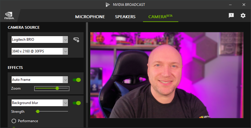 NVIDIA Broadcast vlogging