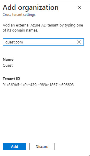 Adding a cross-tenant access policy for a Microsoft 365 tenant