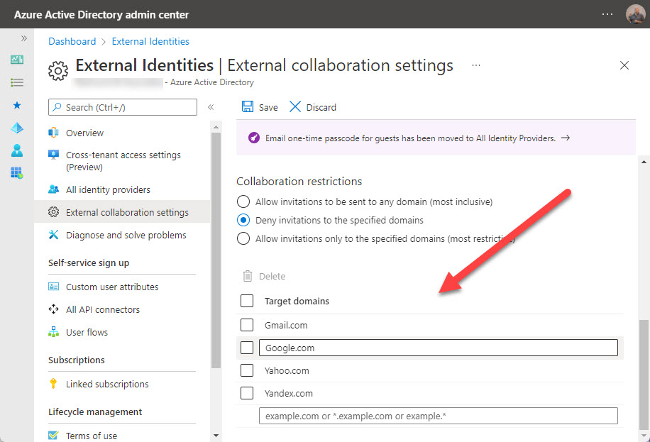 Blocking domains for external collaboration

Securing Microsoft Teams