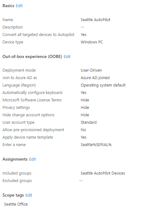 Intune Autopilot