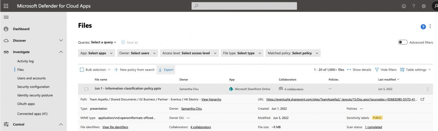 Using Microsoft Defender for Cloud Apps to Manage Third Party Apps