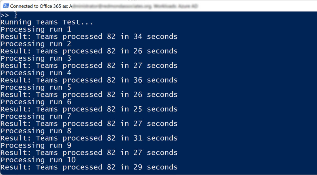Testing the SDK cmdlets against Teams channels

Microsoft 365 PowerShell