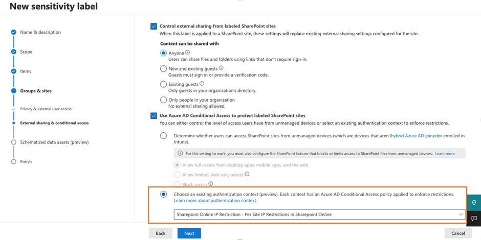 Using Authentication Context with Azure AD Conditional Access Policies to Secure Access to Sensitive SharePoint Content