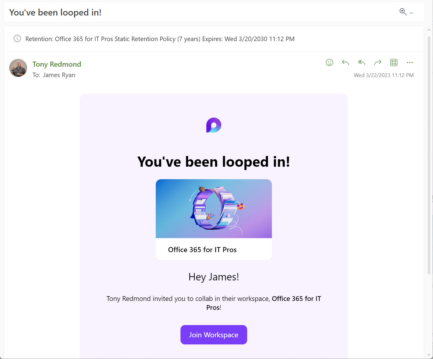 add loop app to outlook