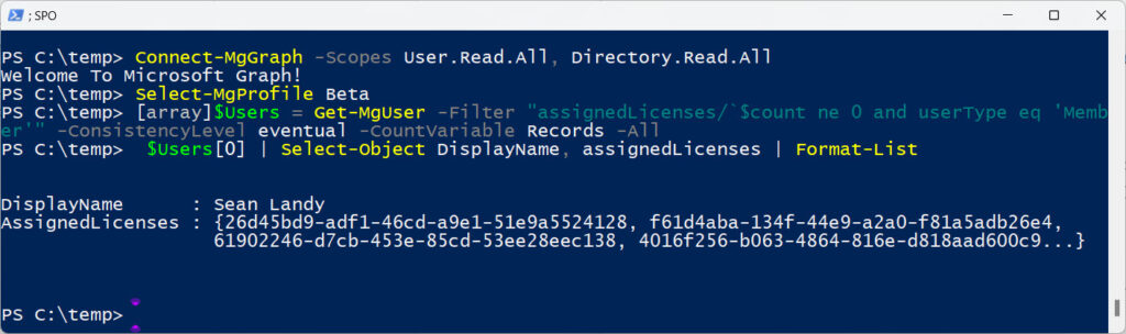 An interactive session with the Microsoft Graph PowerShell SDK

Old Azure AD modules