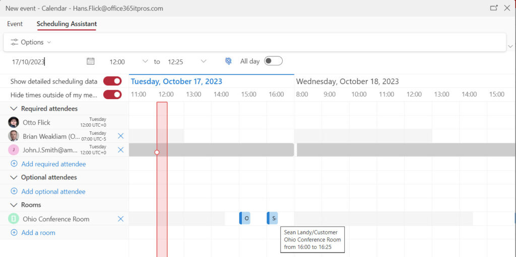 Configure Automated Bookings for Room Mailboxes