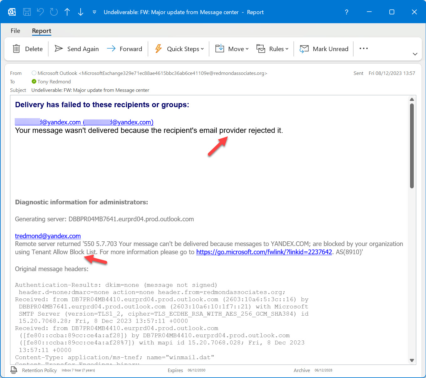 Automated Maintenance For The Tenant Block List