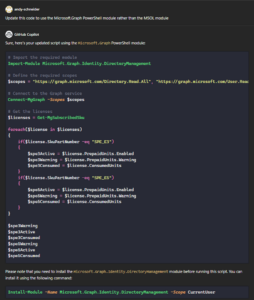 Using GitHub Copilot to Upgrade PowerShell Scripts to the Microsoft ...