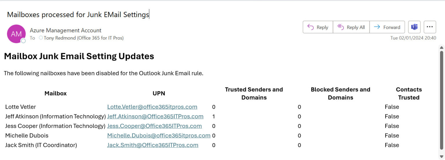 Using Outlook Junk Email Options or TenantLevel Blocks