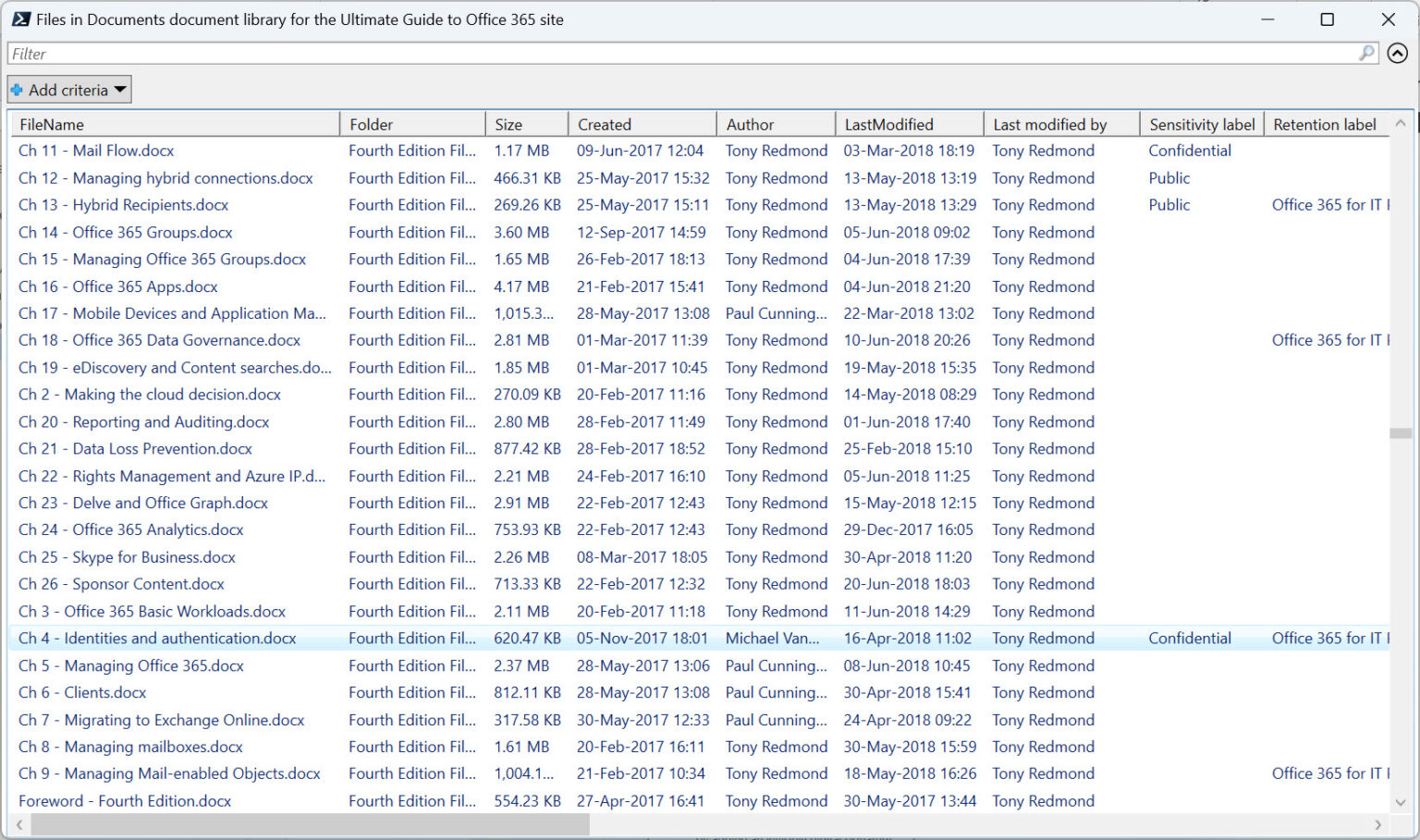 Create a SharePoint Online Files Report with the Graph PowerShell SDK