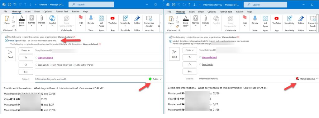 DLP policy prompts don't work when access is blocked to content services