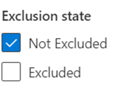 Figure 3: Exclusion filters