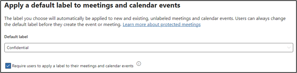 Figure 4: Default and required labels can be configured separately or together