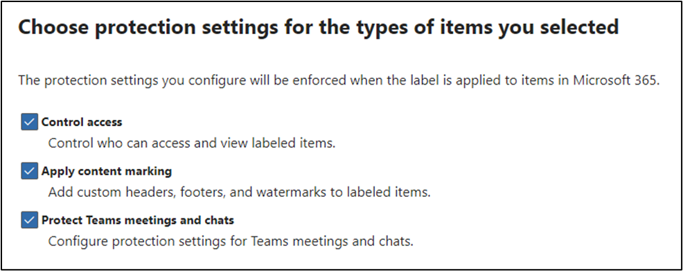 Figure 3: Encryption and content marking for invites share the same settings as emails