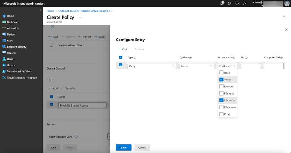 Using Device Control in Defender for Endpoint to Block USB Drives