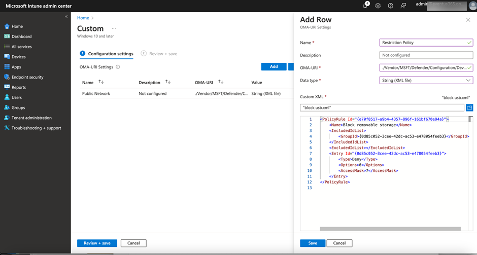 Using Device Control in Defender for Endpoint to Block USB Drives