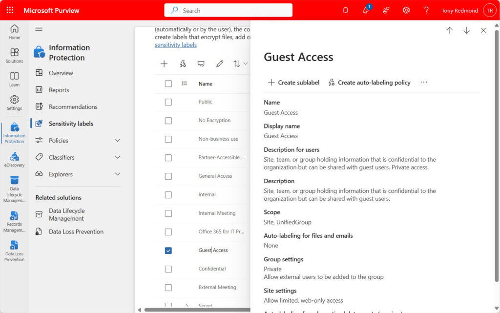 Details of a container management label

Schema extension