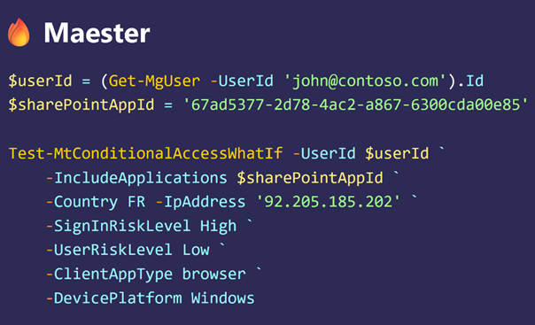 Running a Conditional Access simulation with Maester