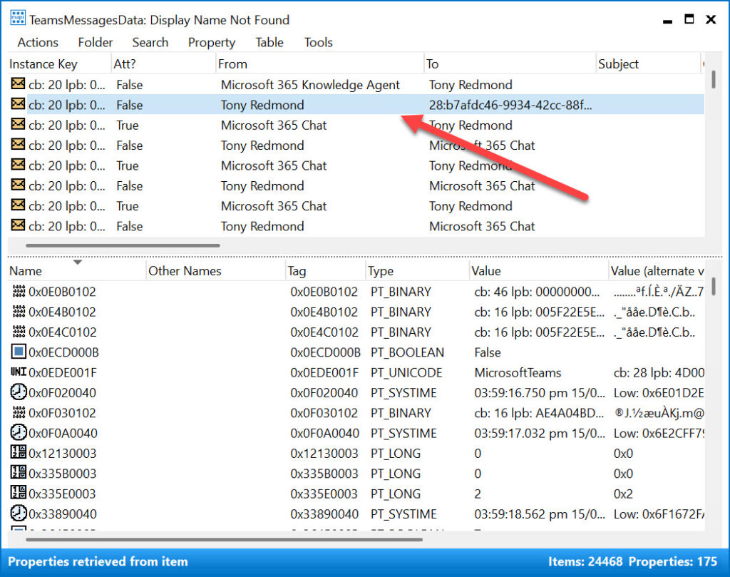 Compliance records logged for an interaction with a custom declarative agent.