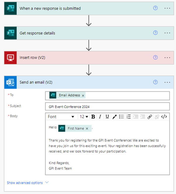 Integrating Microsoft Forms with SQL Server using Power Automate