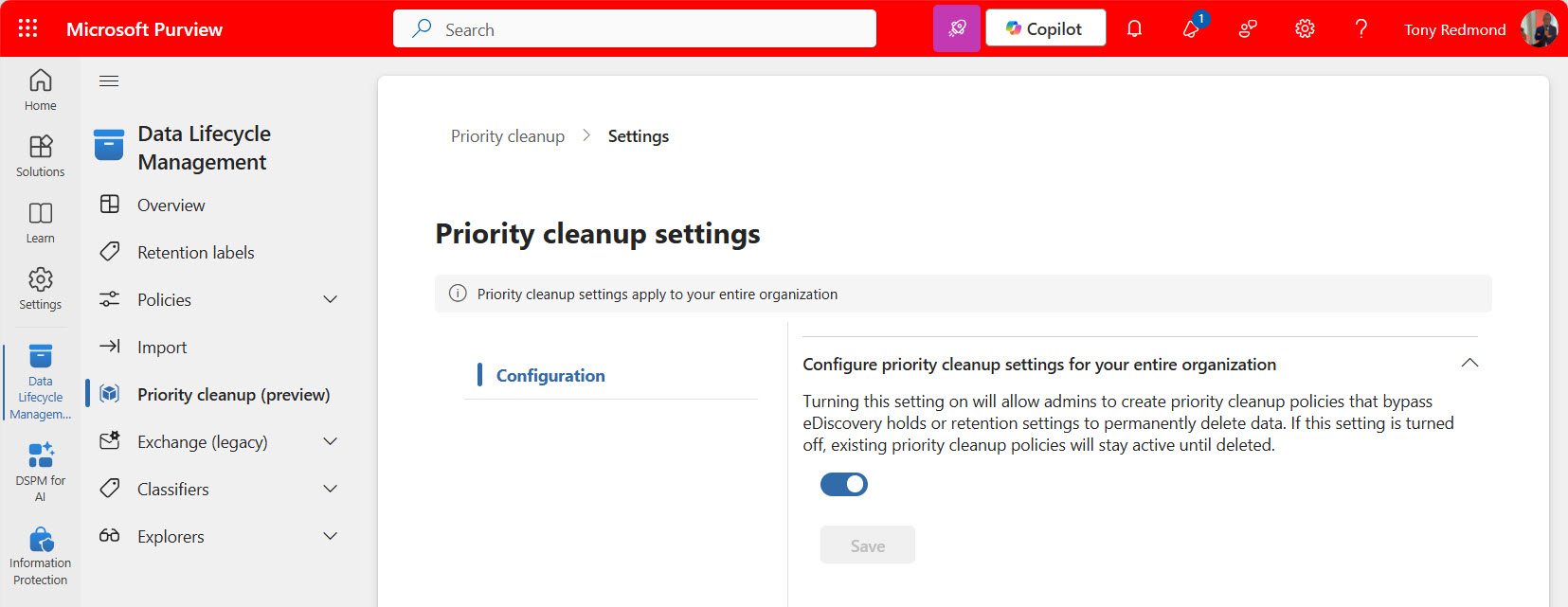 Purview Priority Cleanup Can Remove OnHold Items Practical365
