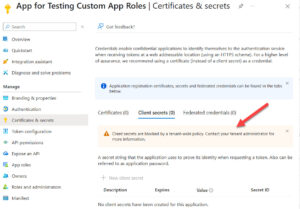 Modification App Secrets Practical Graph: Use App Management Policies to Control App Secrets