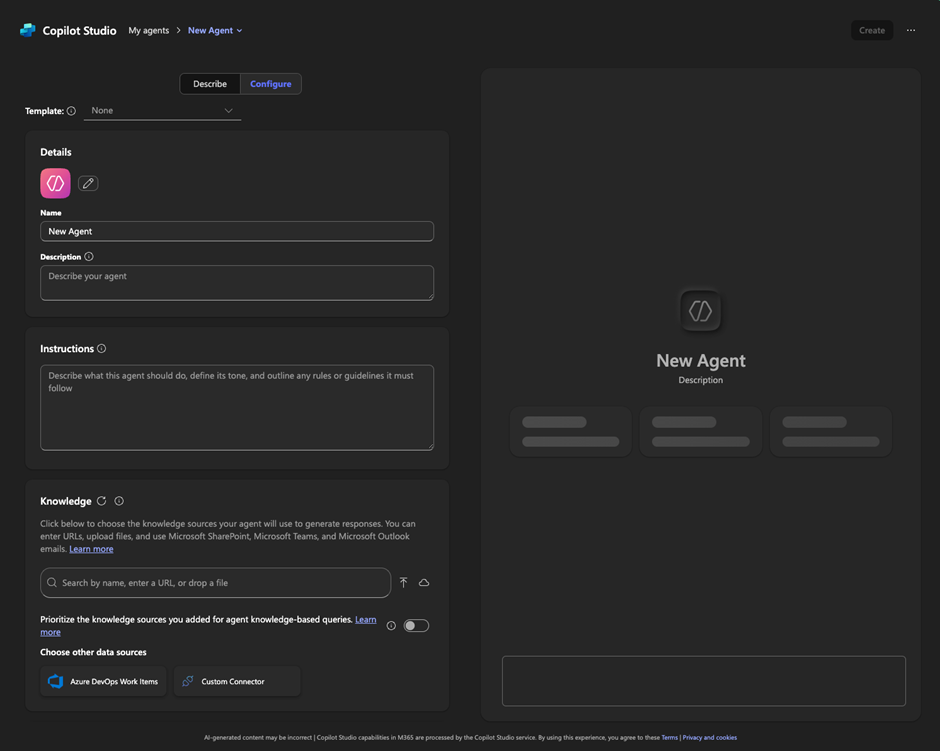 Copilot Agent Builder