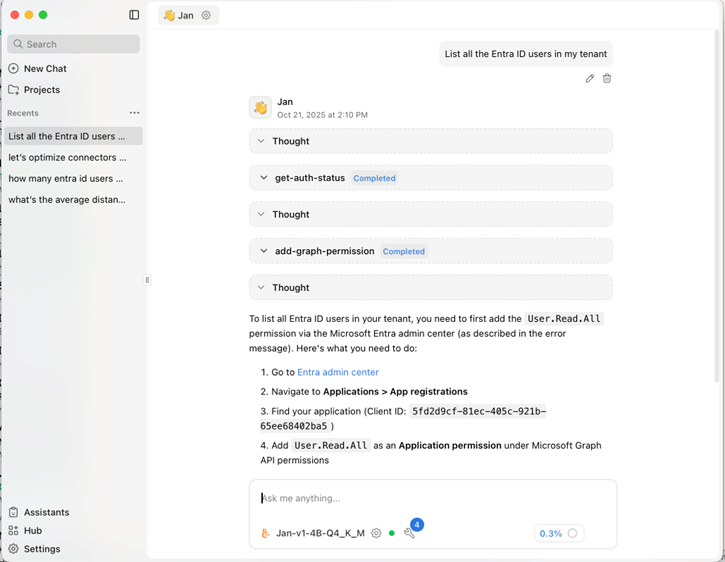 Practical AI: AI Exploration of Microsoft Graph with Lokka