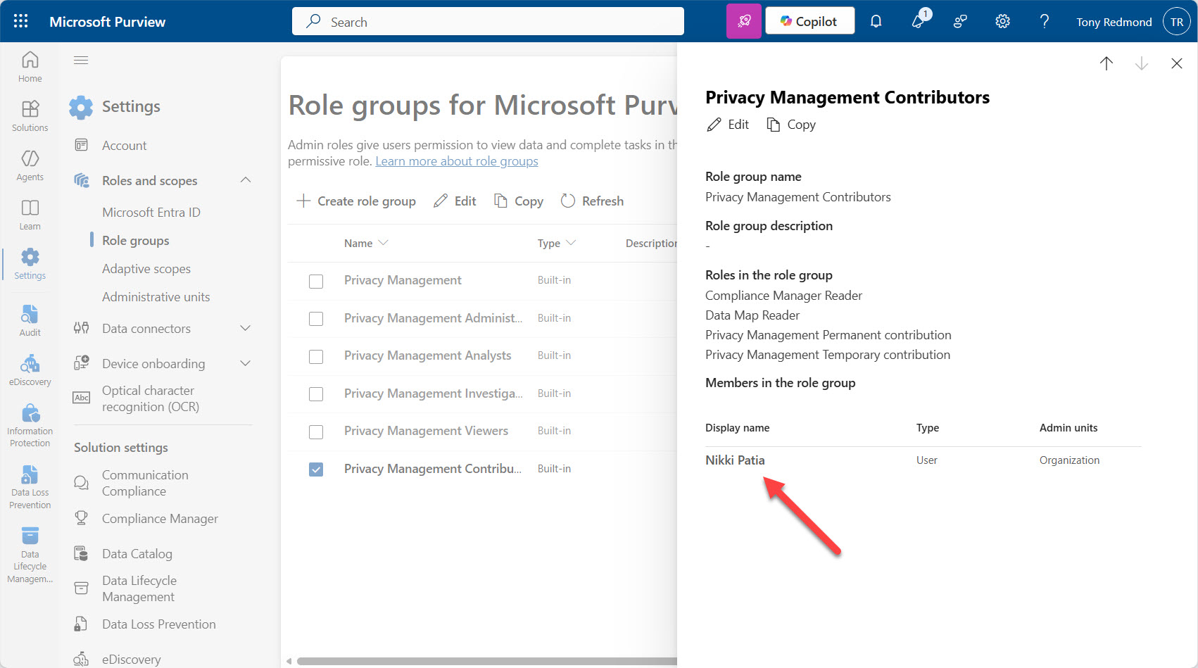 Purview Roles Tree Create a Purview Role Group Membership Report